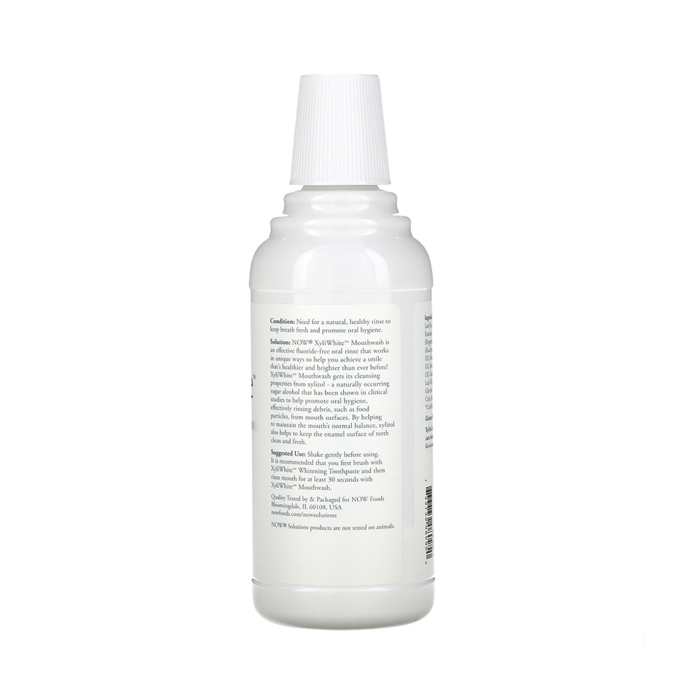 NOW Solutions, Xyliwhite Mouthwash, Refreshmint Flavor, Naturally Freshens Breath, Cleanses Teeth and Gums, 16-Ounce (473 ml) Personal Care NOW Foods USA