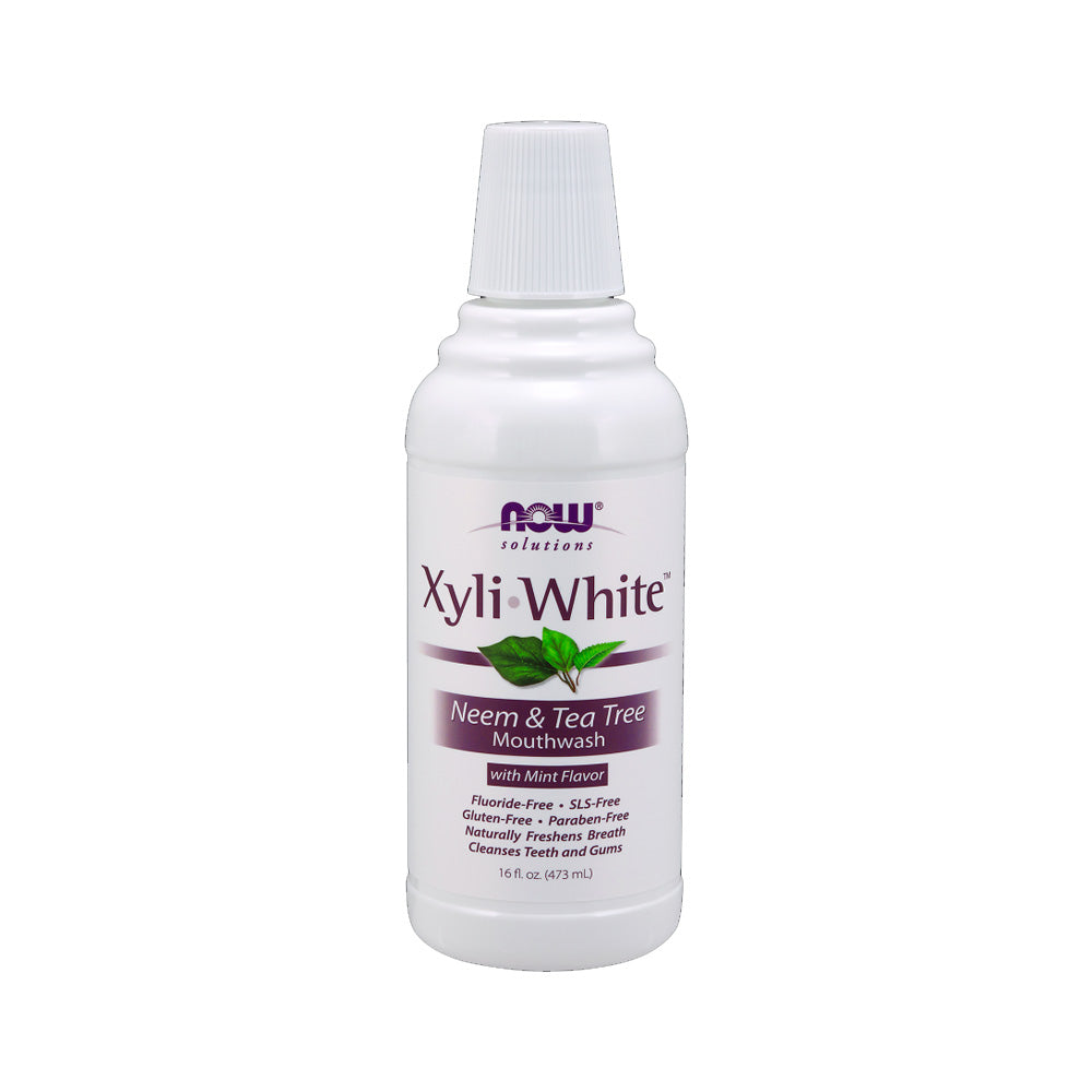 NOW Solutions, Xyliwhite™ Mouthwash, Neem and Tea Tree Flavor, Naturally Freshens Breath, Cleanses Teeth and Gums, 16-Ounce (473ml) Personal Care NOW Foods USA