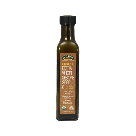 (Best by 08/24) NOW Foods, Certified Organic Extra Virgin Sesame Seed Oil, 8.45-Ounce (250ml) - Bloom Concept