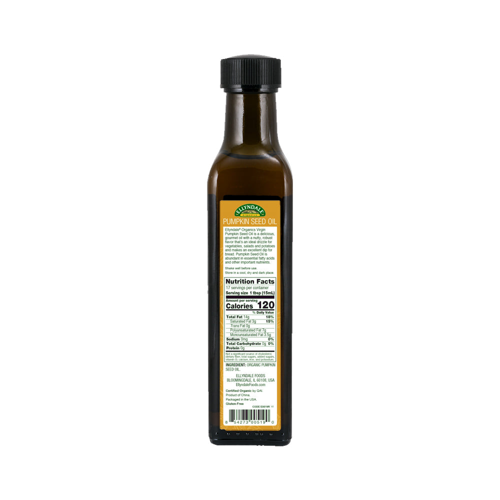 NOW Foods, Organic Virgin Pumpkin Seed Oil, Cold-Pressed, Unrefined, Distinct Robust, Nutty Flavor, Certified Non-GMO, 8.45-Ounce (250ml) - Bloom Concept
