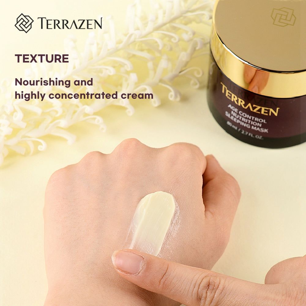 Terrazen Age Control Sleeping Mask 80ml - with PHA, Peptide, Squalane - Firming, Hydrating, Glowing, Overnight Face Mask - Bloom Concept