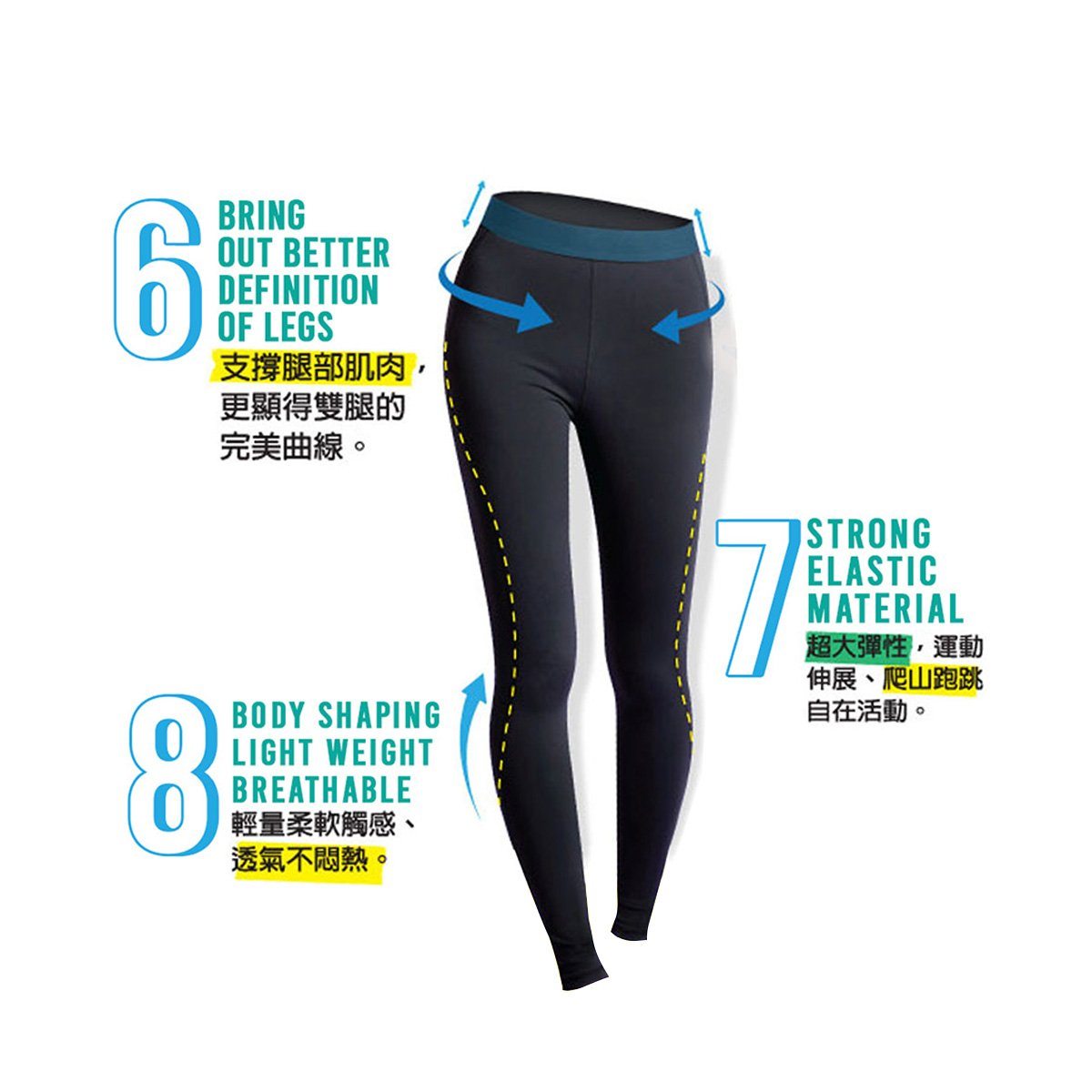 ($14.90 Only) Eheart Slim Shaping Support Leggings - Bloom Concept