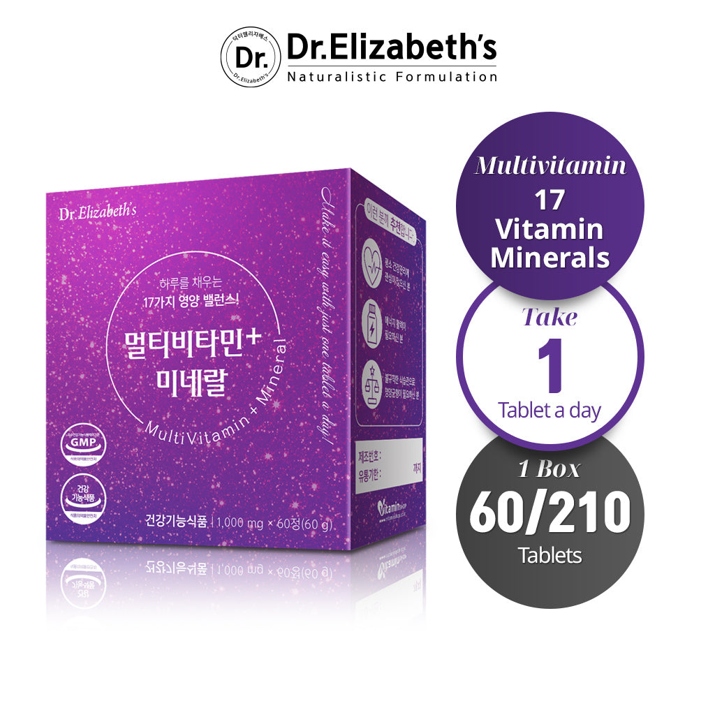 Dr. Elizabeth's Multi-Vitamin with Minerals 1,000mg x 60 tablets - for Complete Daily Nutritional Support - Bloom Concept