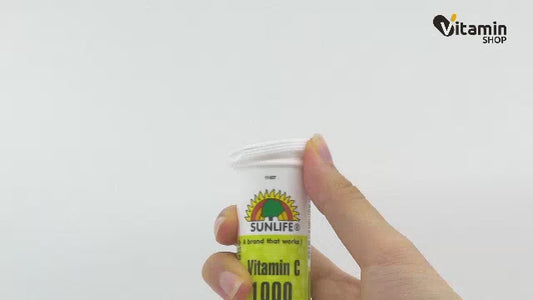 (Buy 2 Free 1) SUNLIFE Vitamin C-1000 - 20 Lemon & Lime Flavored Effervescent Tablets (4,500mg per Tablet) For Optimal Immune Support