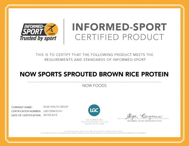 NOW Sports Nutrition, Sprouted Brown Rice Protein, 80% Protein, Unflavored Powder, 2-Pound (907 g) Vitamins & Supplements NOW Foods USA