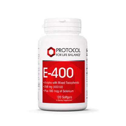 Protocol for Life Balance, E-400 268 mg (400 IU), 120 Softgels Supplement Protocol For Life Balance