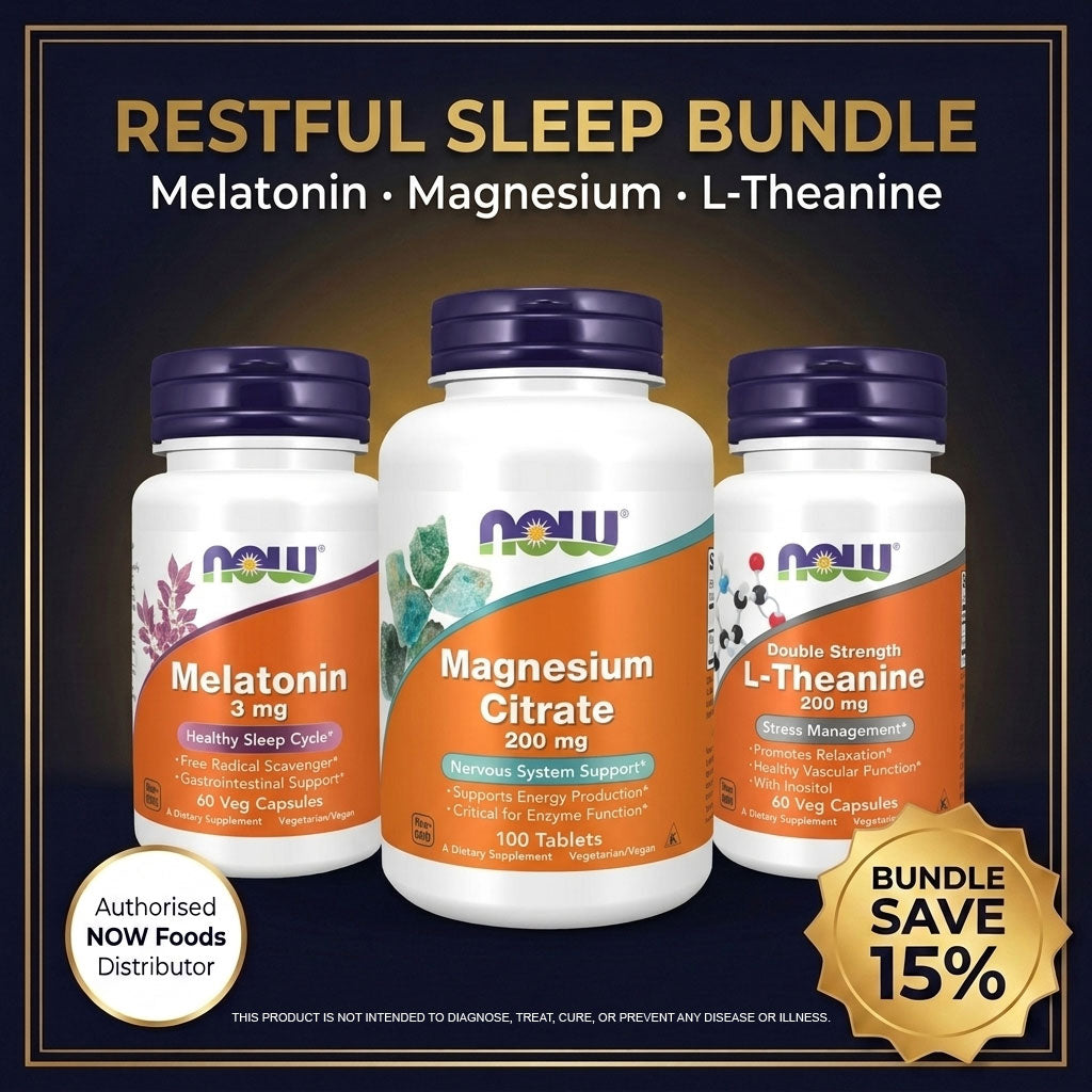 Restful Sleep Bundle | Melatonin + Magnesium Citrate + L-Theanine | Sleep Support