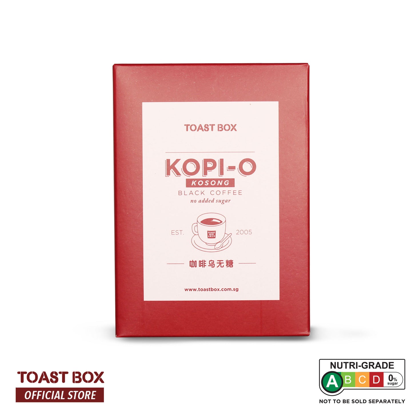 [Toast Box] Kopi O Kosong Black Coffee without Sugar 14gm x 6 sachets - Bloom Concept