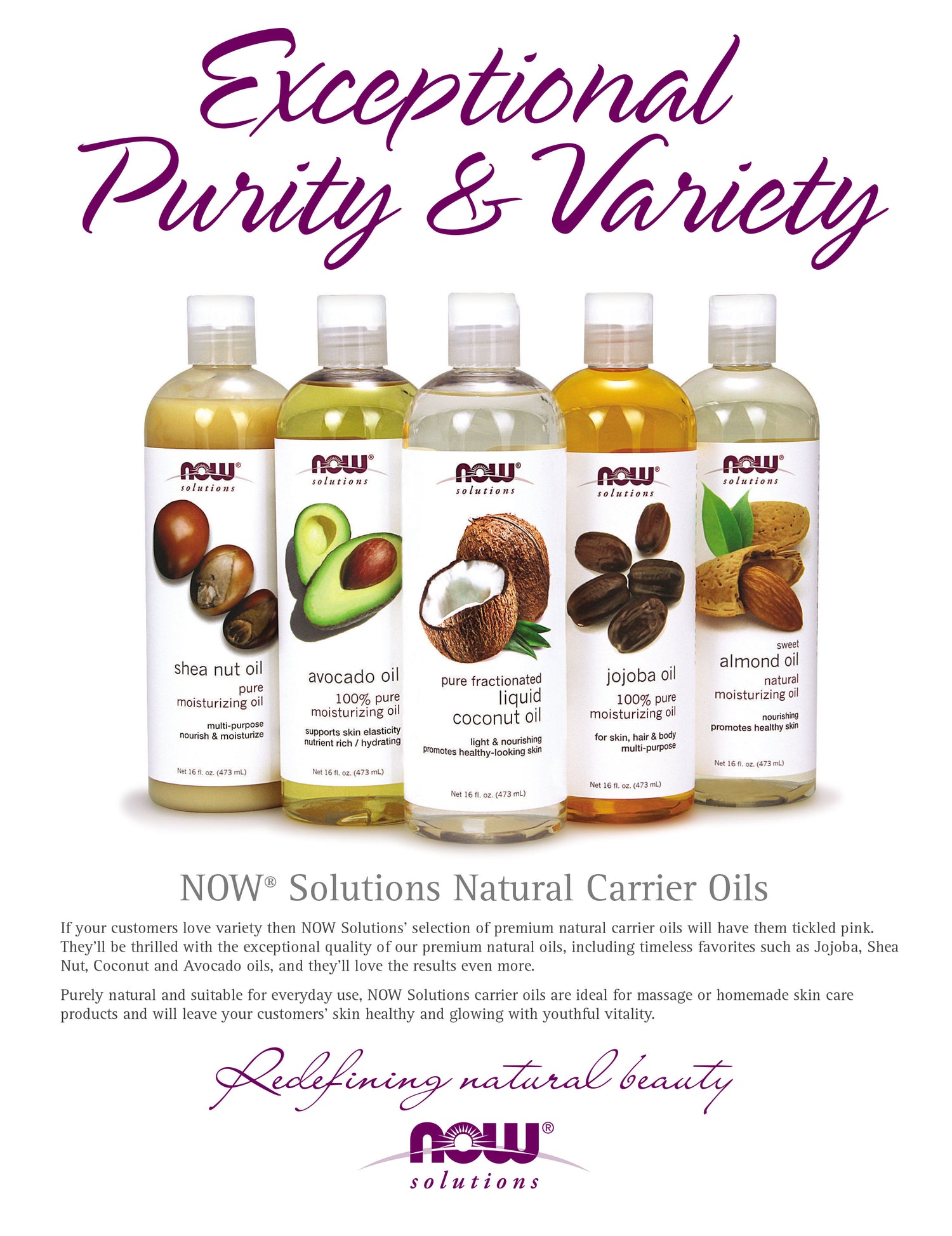 NOW Solutions, Avocado Oil, 100% Pure Moisturizing Oil, Nutrient Rich and Hydrating, 16-Ounce  (473 ml) - Bloom Concept