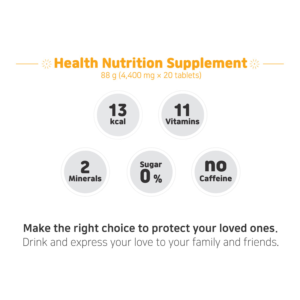(Buy 2 Free 1) SUNLIFE Multi-Vitamins with Minerals 20 Orange/Grapefruit Flavored Effervescent Tablets (4,500mg per Tablet) For Optimal Immune Support - Bloom Concept