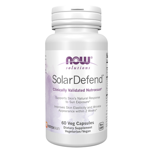 NOW Solutions, SolarDefend™ w/ Clinically Validated Nutroxsun®, 60 Veg Caps