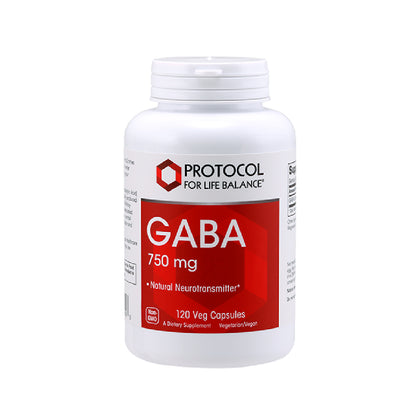 Protocol for Life Balance, GABA, 750 mg, 120 Veg Capsules Vitamins &amp; Supplements Protocol For Life Balance