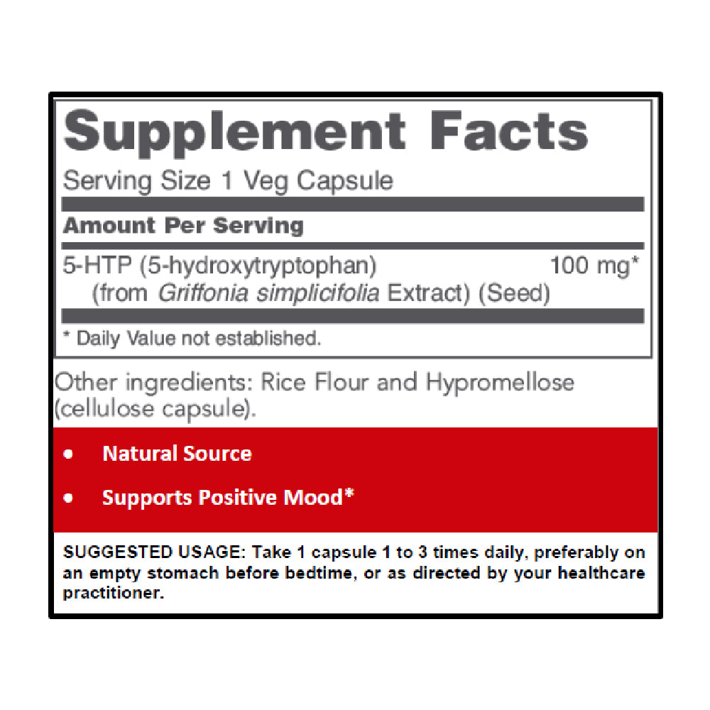 Protocol for Life Balance, 5-HTP, 100 mg, 90 Veg Capsules - Bloom Concept