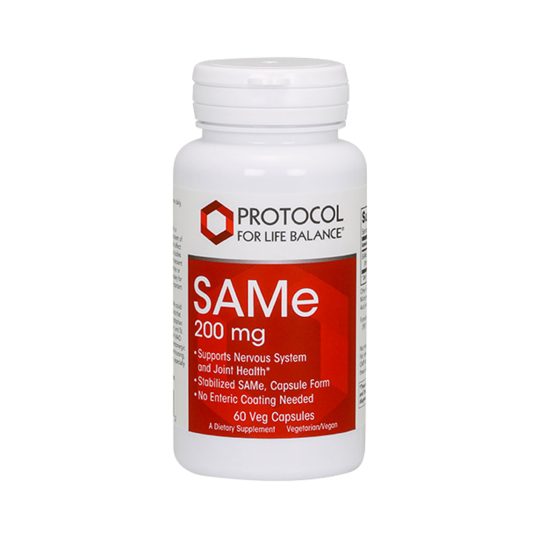 (Best by 10/26) Protocol for Life Balance, SAMe , 200 mg, 60 Veg Capsules Joint Health Protocol For Life Balance