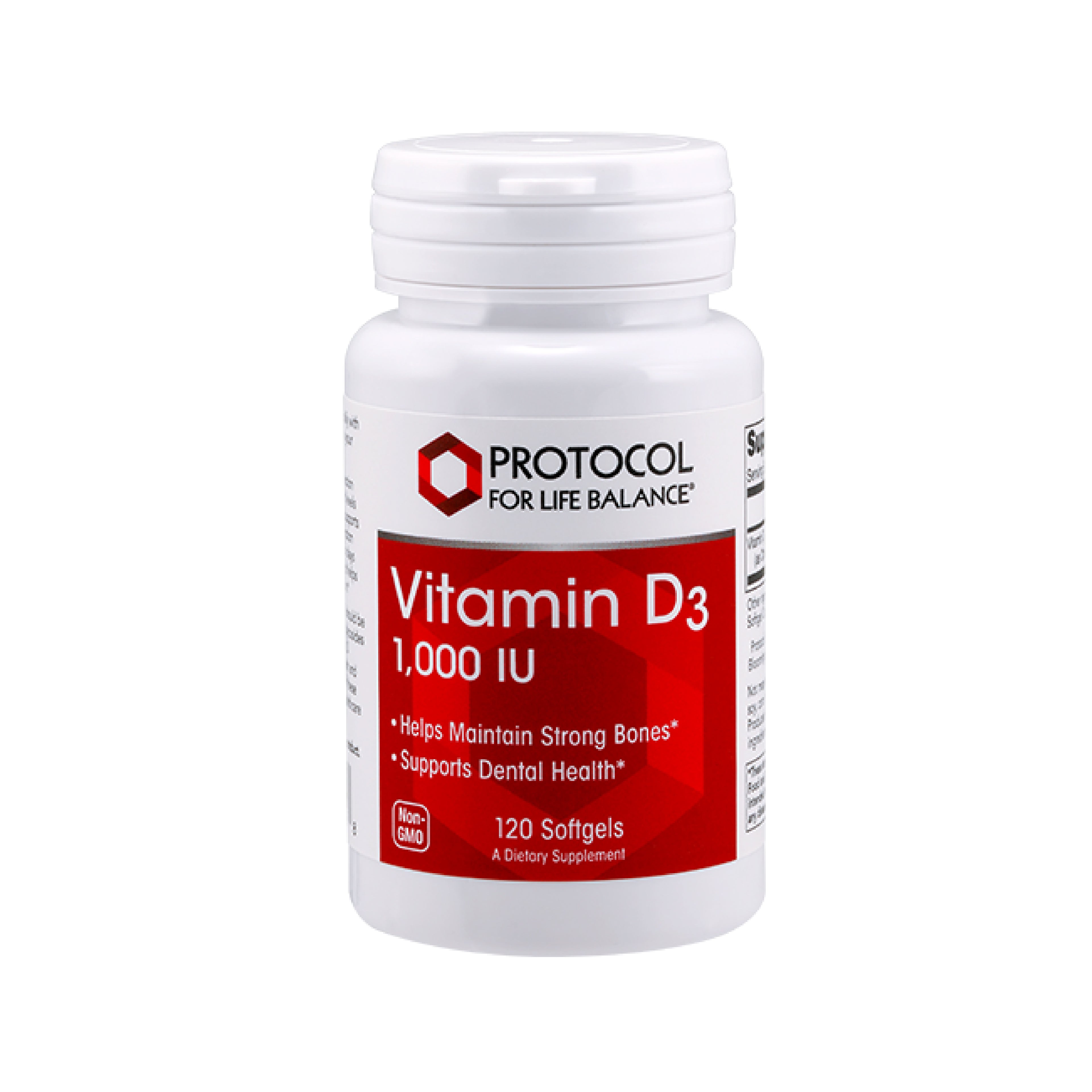 Protocol for Life Balance, Vitamin D3 , 1,000 IU, 120 Softgels Immune Sopprot Protocol For Life Balance