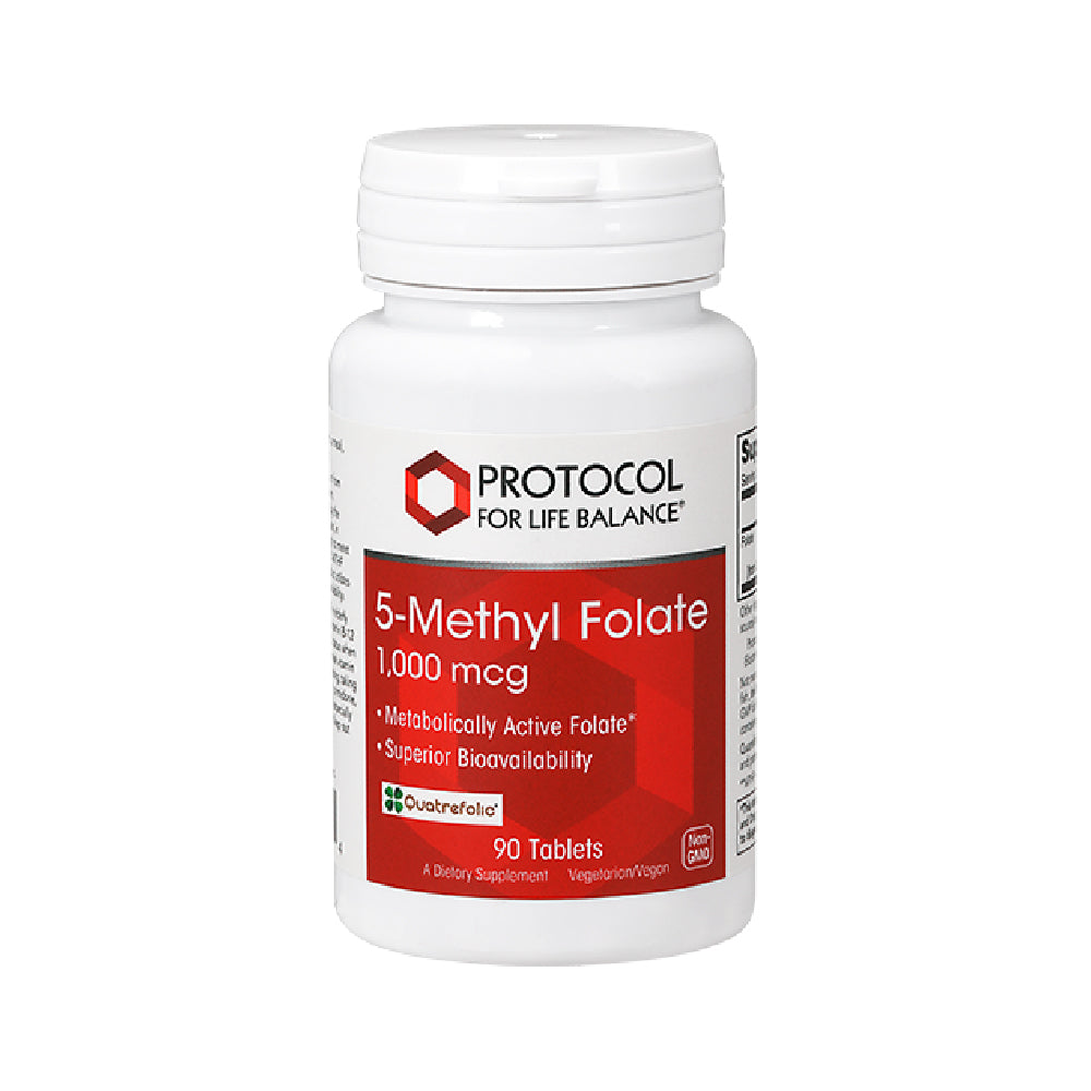 Protocol for Life Balance, 5-Methyl Folate, 1,000 mcg, 90 Tablets Vitamins &amp; Supplements Protocol For Life Balance
