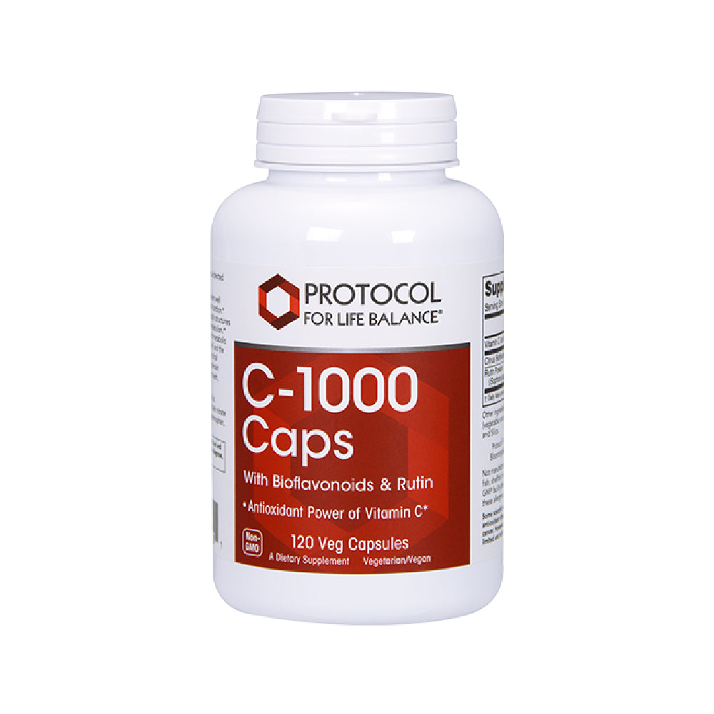 Protocol for Life Balance, C-1000 Caps with Bioflavonoids &amp; Rutin, 120 Veg Capsules Vitamins &amp; Supplements Protocol For Life Balance