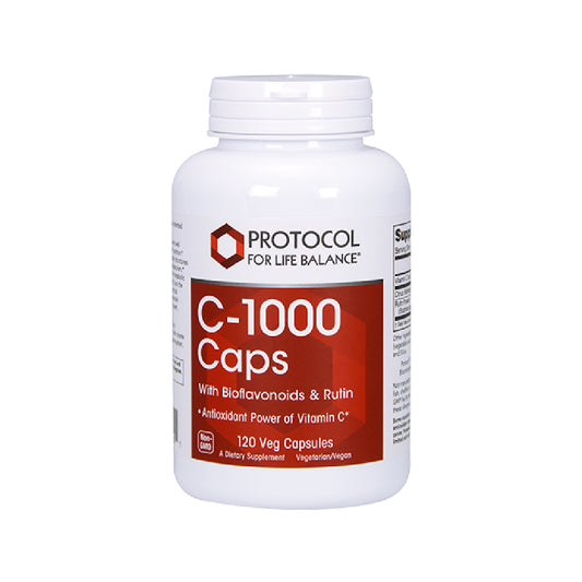Protocol for Life Balance, C-1000 Caps with Bioflavonoids & Rutin, 120 Veg Capsules - Bloom Concept