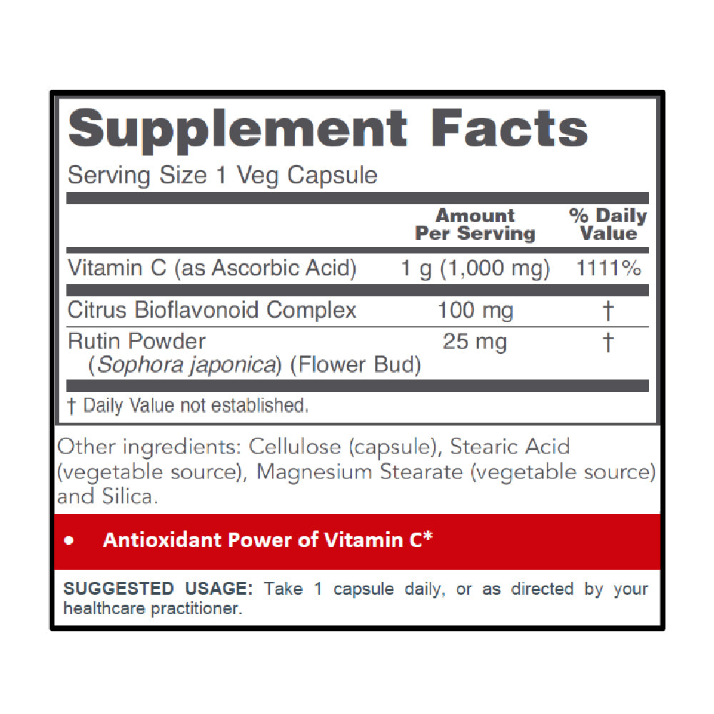 Protocol for Life Balance, C-1000 Caps with Bioflavonoids &amp; Rutin, 120 Veg Capsules Vitamins &amp; Supplements Protocol For Life Balance