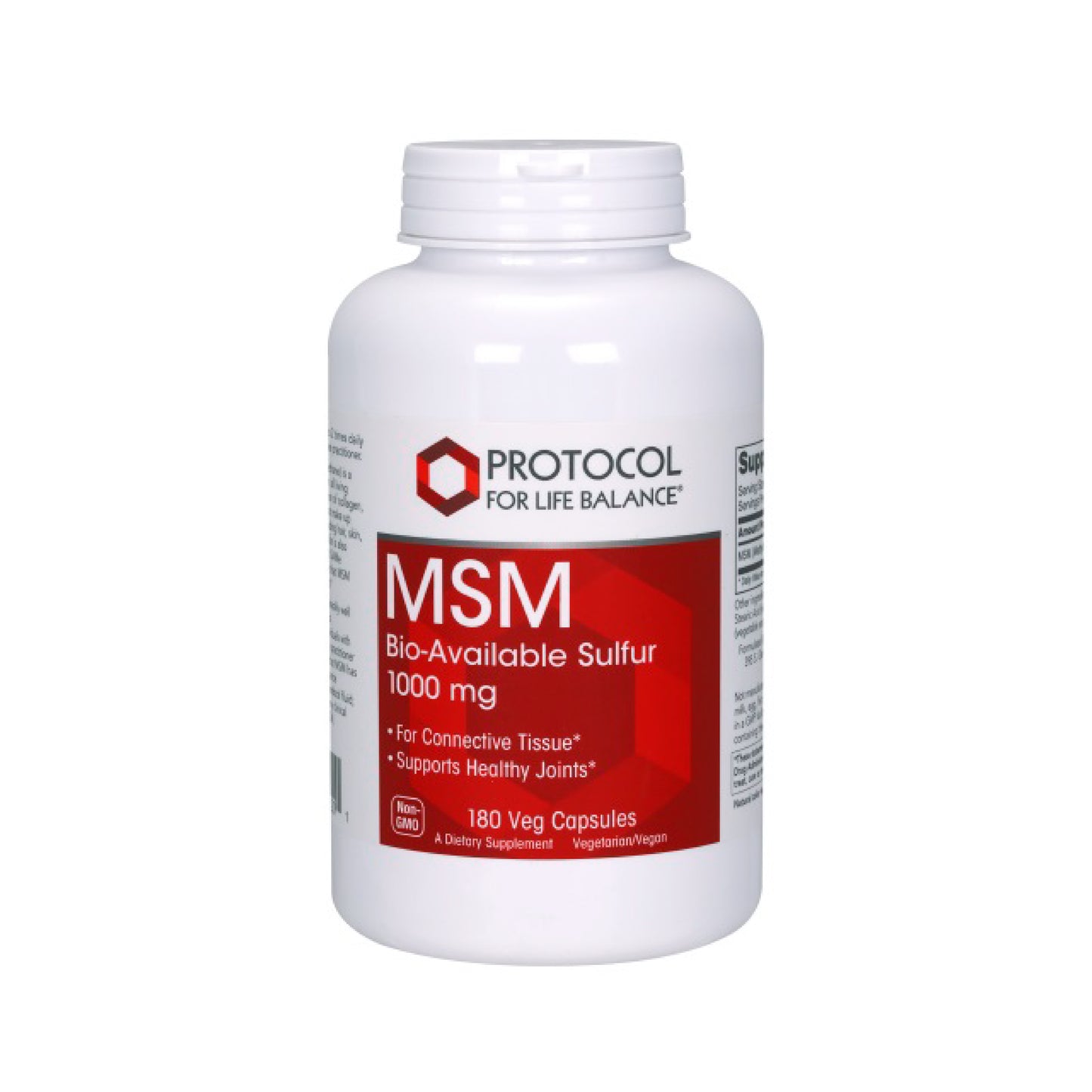 Protocol for Life Balance, MSM, 1,000 mg, 180 Veg Capsules - Bloom Concept