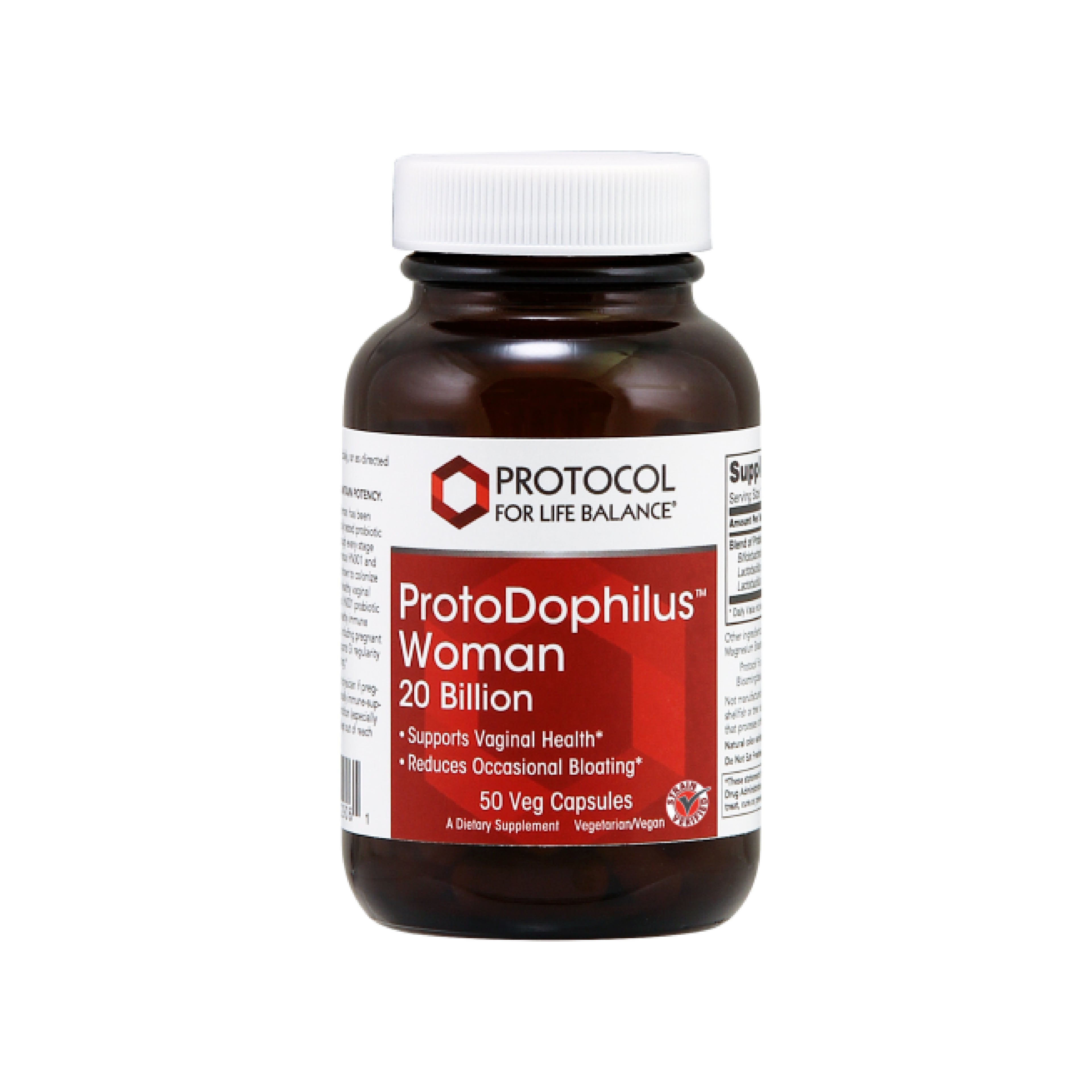 Protocol for Life Balance, ProtoDophilus Woman, 20 Billion, 50 Veg Capsules Vitamins &amp; Supplements Protocol For Life Balance