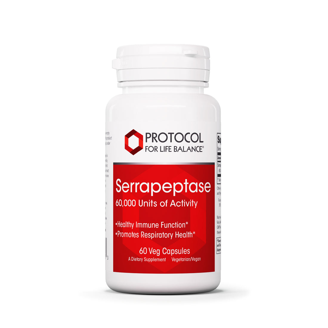 Protocol for Life Balance, Serrapeptase, 60,000, 60 Veg Capsules Vitamins &amp; Supplements Protocol For Life Balance