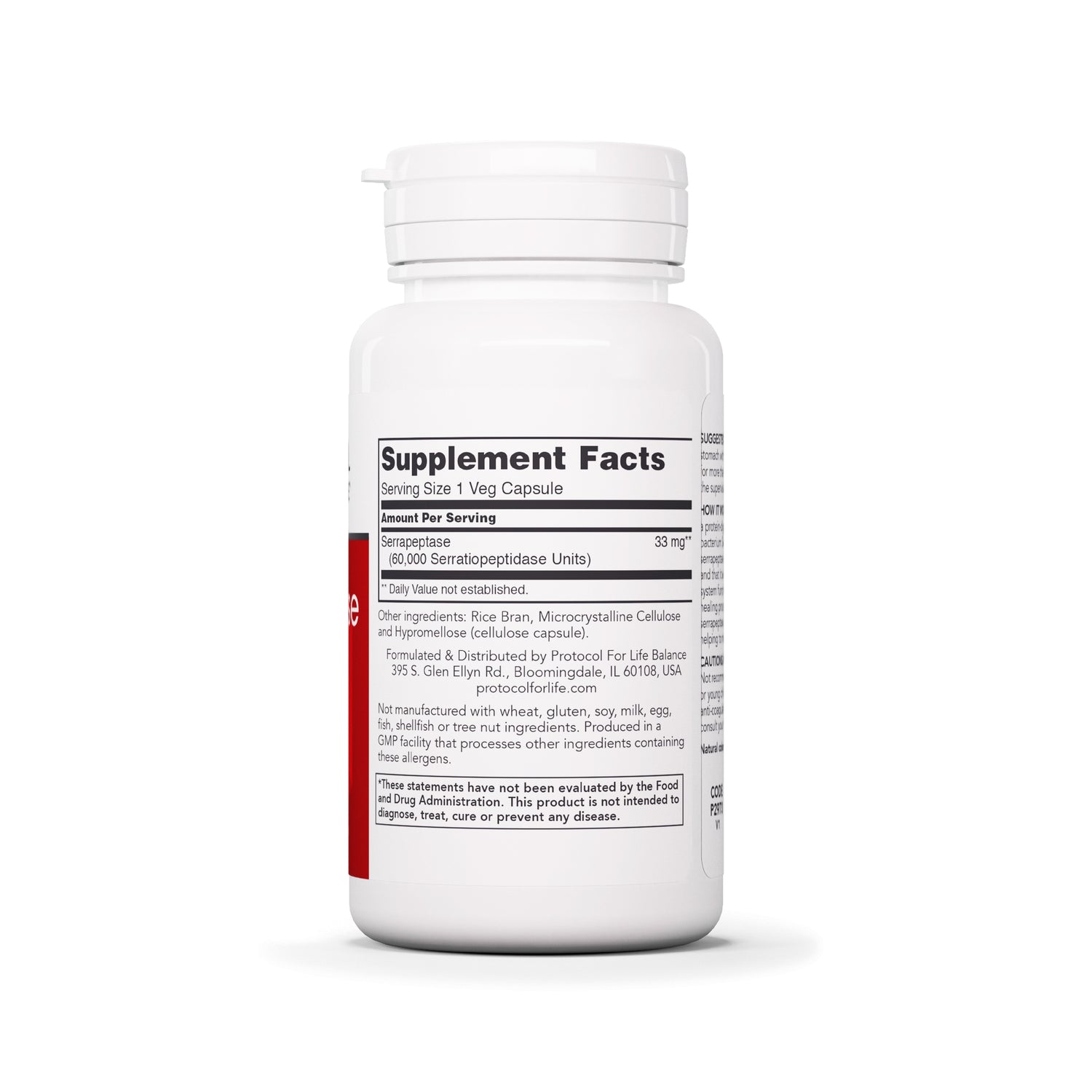 Protocol for Life Balance, Serrapeptase, 60,000, 60 Veg Capsules Vitamins &amp; Supplements Protocol For Life Balance