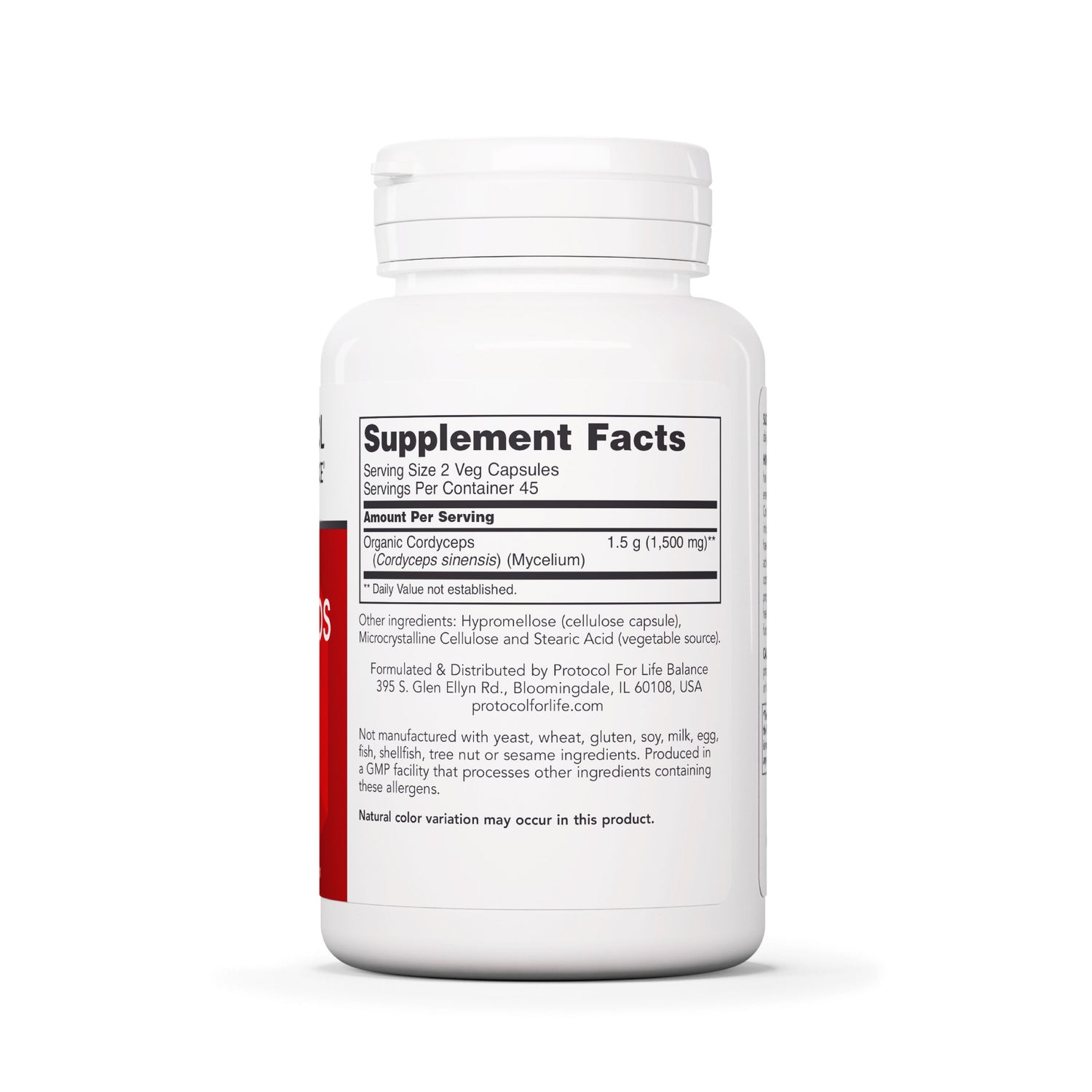 Protocol for Life Balance, Cordyceps, 750 mg, 90 Veg Capsules Immune Support Protocol For Life Balance