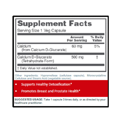 Protocol for Life Balance, Calcium D-Glucarate, 500 mg, 90 Veg Capsules Vitamins &amp; Supplements Protocol For Life Balance