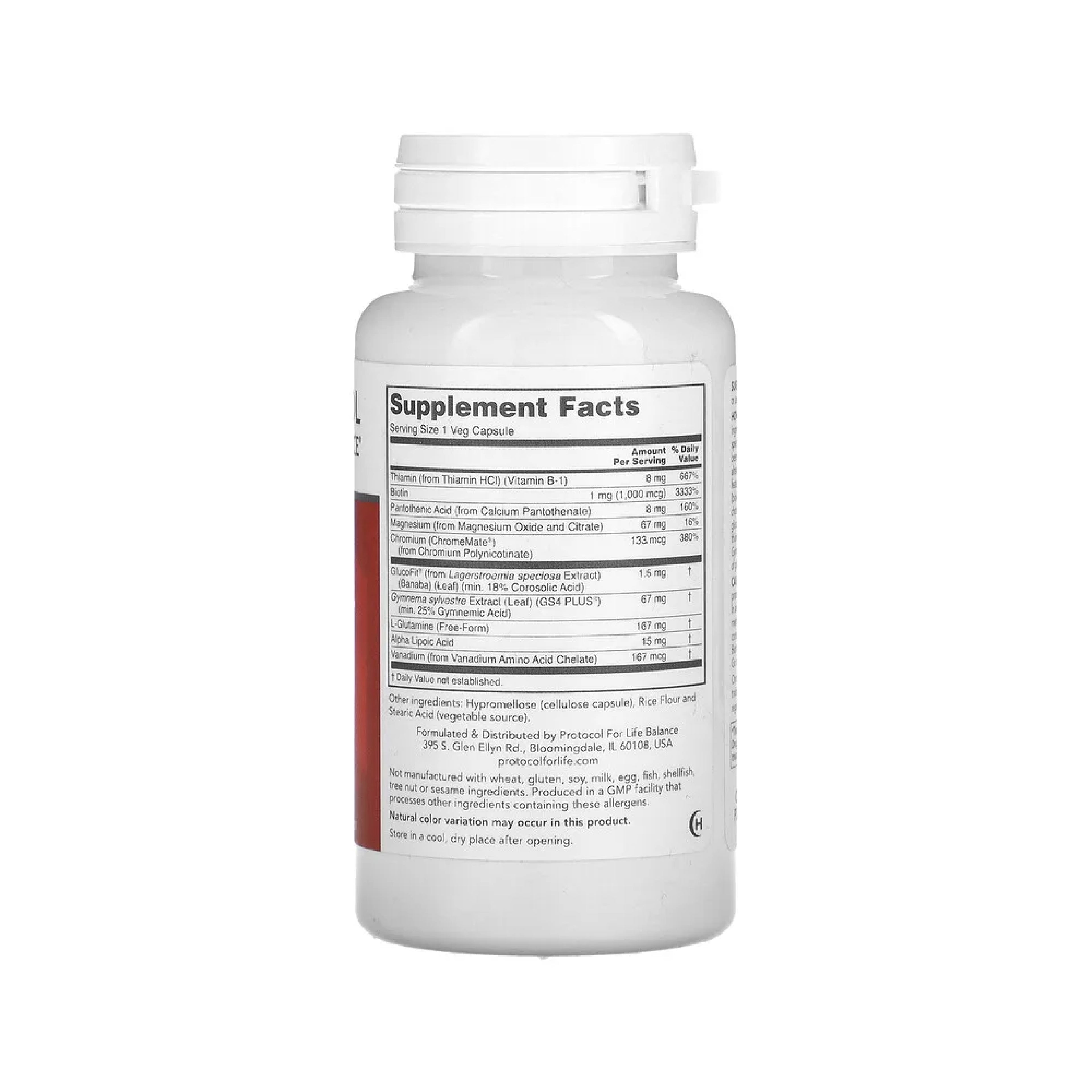 Protocol for Life Balance, Glucose Balance, 90 Veg Capsules Vitamins &amp; Supplements Protocol For Life Balance