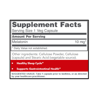 Protocol for Life Balance, Melatonin, Extra Strength, 10 mg, 100 Veg Capsules Healthy Sleep Protocol For Life Balance