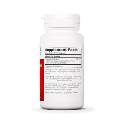 Protocol for Life Balance, Andrographis Extract 400 mg, 90 Veg Capsules Vitamins &amp; Supplements Protocol For Life Balance