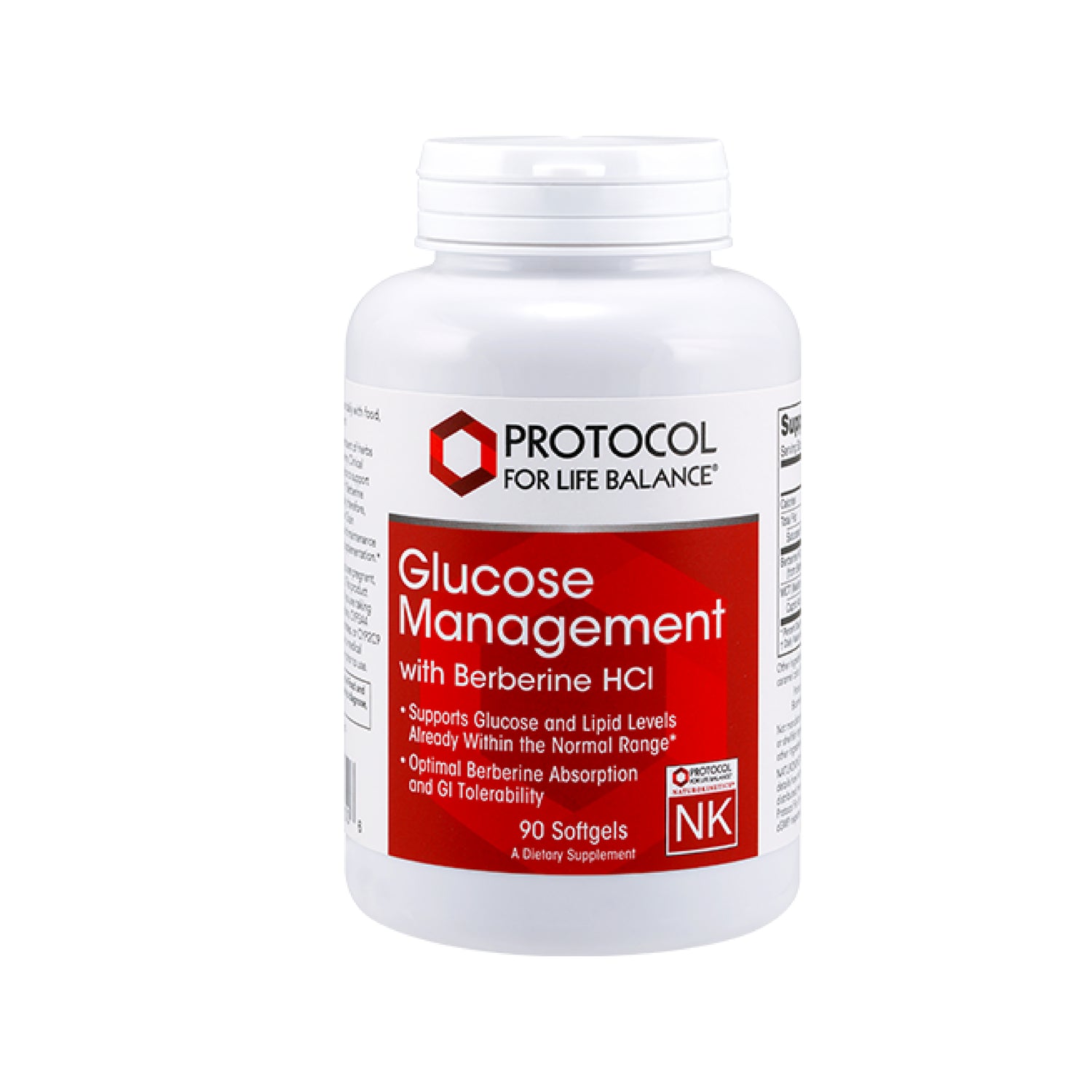 Protocol for Life Balance, Glucose Management with Berberine HCl, 90 Softgels - Bloom Concept