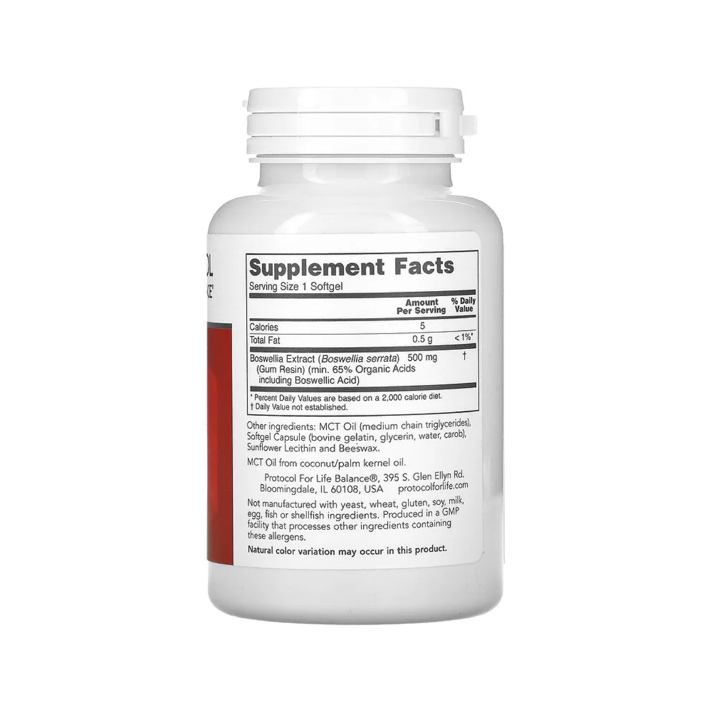Protocol for Life Balance, Boswellia Extract, 500 mg, 90 Softgels - Bloom Concept