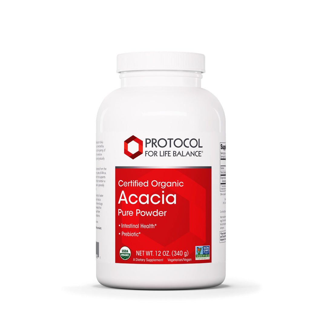 Protocol for Life Balance, Certified Organic Acacia Pure Powder, 12 oz (340 g) Vitamins &amp; Supplements Protocol For Life Balance