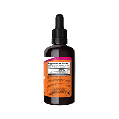 NOW Supplements, Liquid Vitamin D-3, Strong Bones, Structural Support, 2-Ounce (59ml) Vitamins &amp; Supplements NOW Foods USA