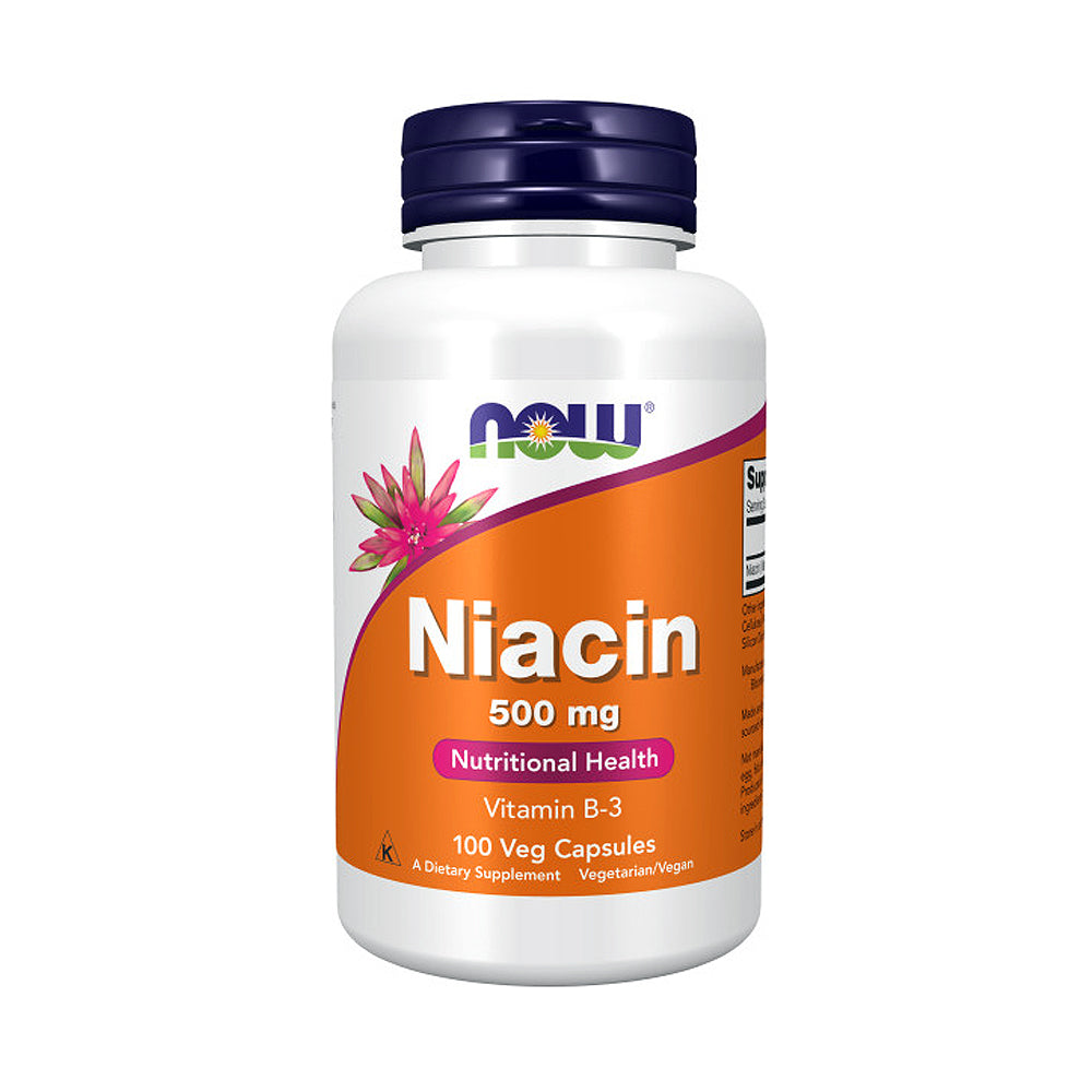 NOW Supplements, Niacin (Vitamin B-3) 500 mg, Essential B-Group Vitamin*, Nutritional Health, 100 Capsules - Bloom Concept