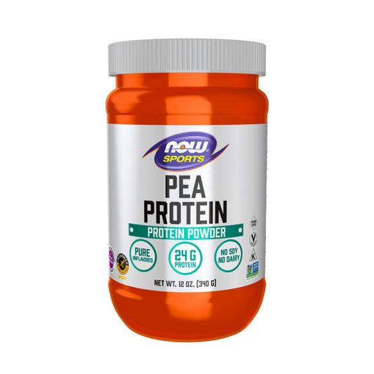 NOW Sports Nutrition, Pea Protein 24 g, Easily Digested, Unflavored Powder, 12-Ounce (340 g) - Bloom Concept