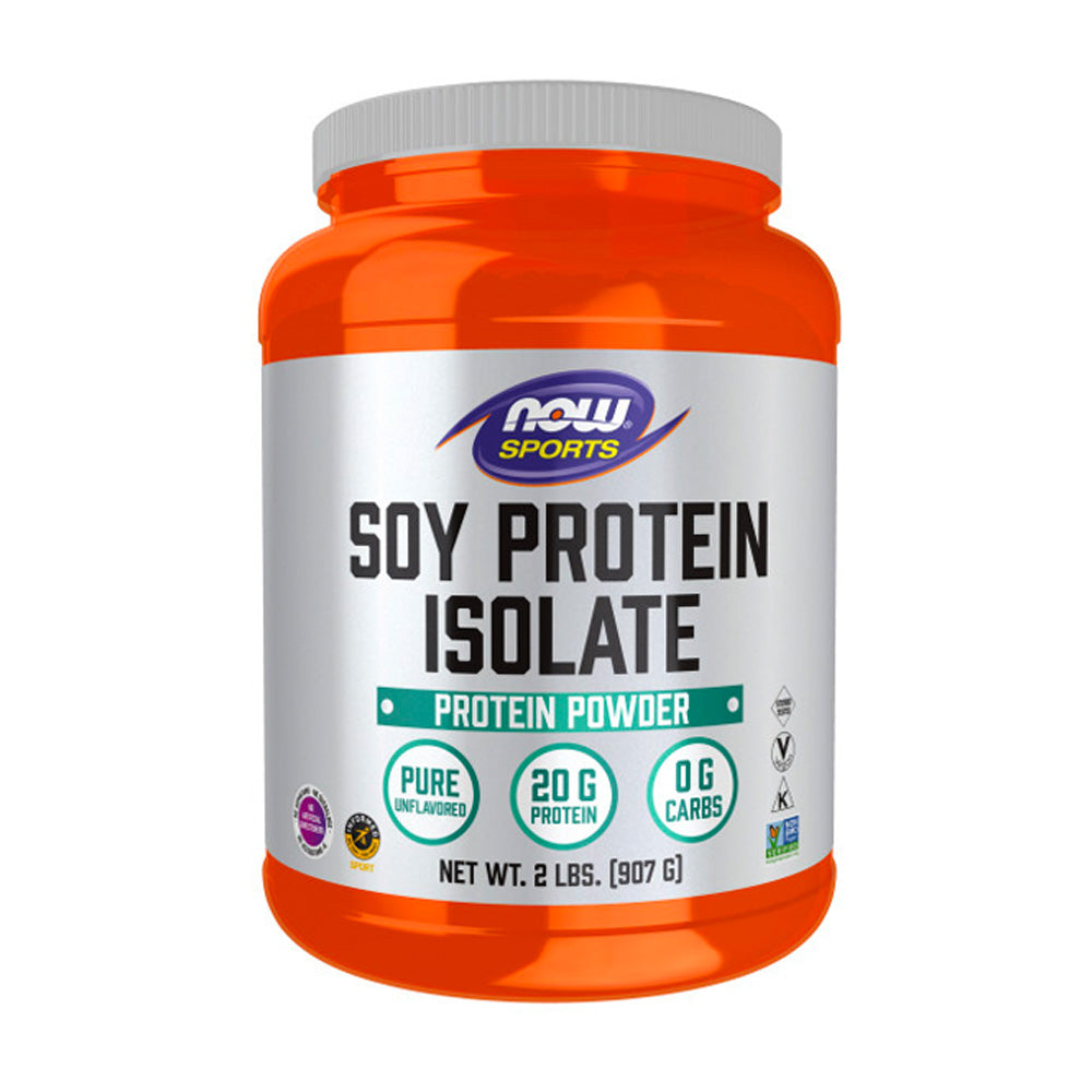 NOW Sports Nutrition, Soy Protein Isolate 20 g, 0 Carbs, Unflavored Powder, 2-Pound (907 g) - Bloom Concept