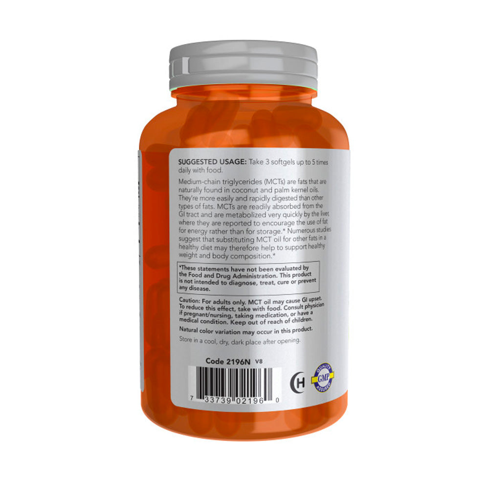 NOW Sports Nutrition, MCT (Medium-chain triglycerides) Oil 1,000 mg, Weight Management, 150 Softgels - Bloom Concept