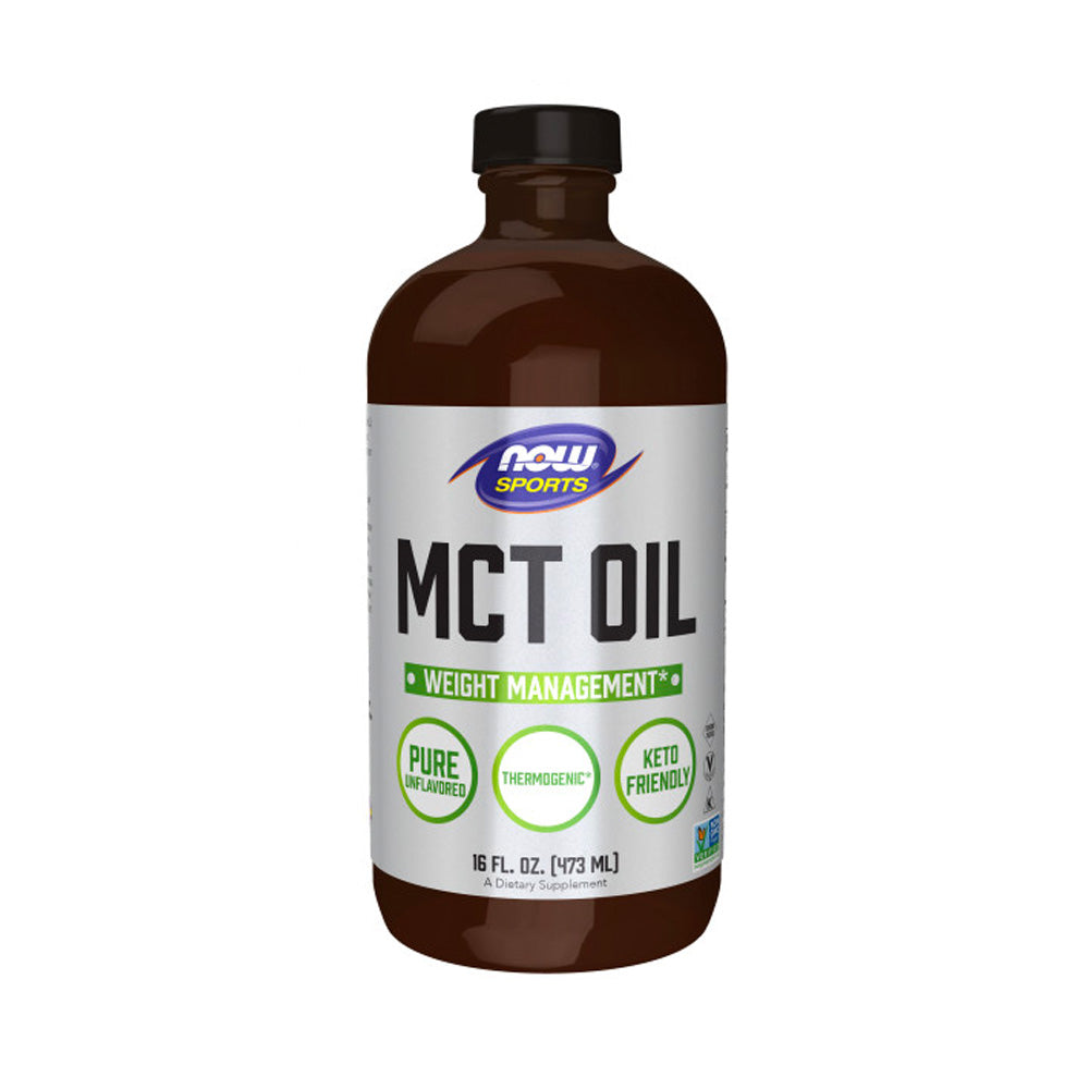 NOW Sports Nutrition, MCT (Medium-chain triglycerides) Oil 14 g, Weight Management*, Liquid, 16-Ounce (473 ml) - Bloom Concept