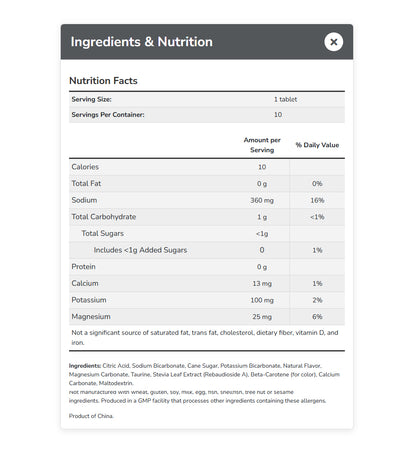 NOW Sports Nutrition, Effervescent Effer-Hydrate, Electrolyte Supplement, Recovery*, Mixed Berry, 10 Tablets