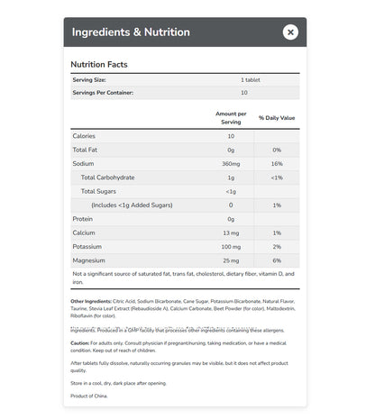 NOW Sports Nutrition, Effervescent Effer-Hydrate, Electrolyte Supplement, Recovery*, Orange Strawberry, 10 Tablets
