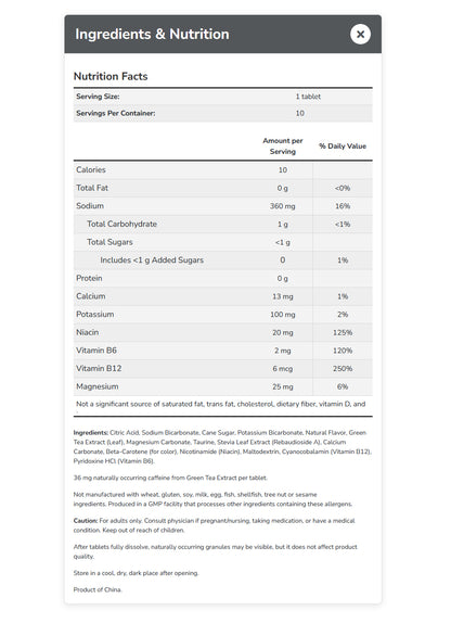 NOW Sports Nutrition, Effervescent Effer-Energy, Electrolyte Supplement, Energy/ Recovery, Tropical Punch, 10 Tablets
