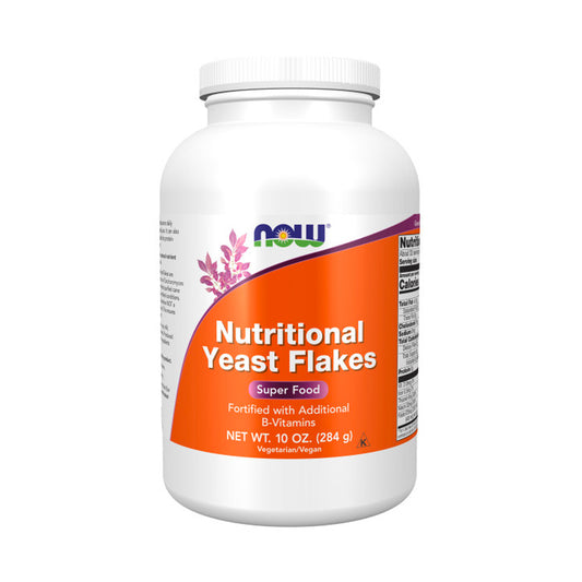 NOW Supplements, Nutritional Yeast Flakes, Fortified with Additional B-Vitamins, Super Food, 10-Ounce - Bloom Concept