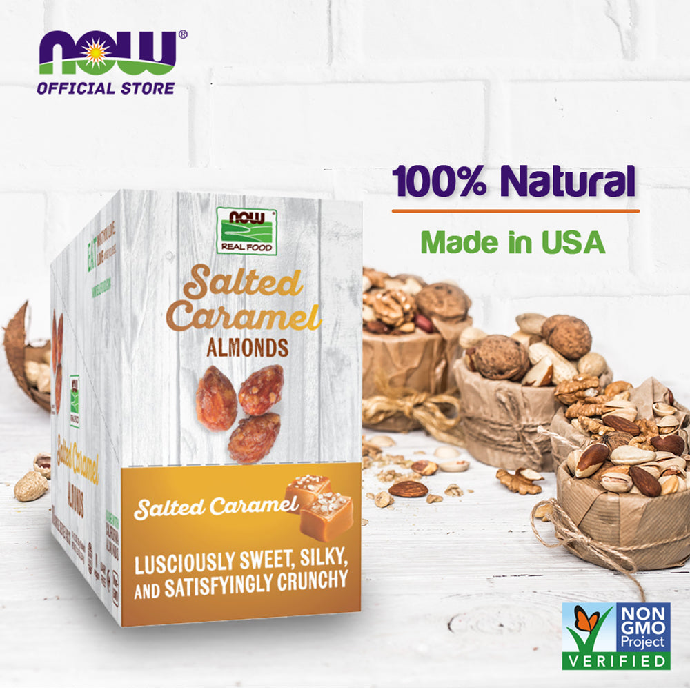 NOW Foods, Salted Caramel Almonds, Crafted in Small Batches, 10 Single Packets Natural Foods NOW Foods USA