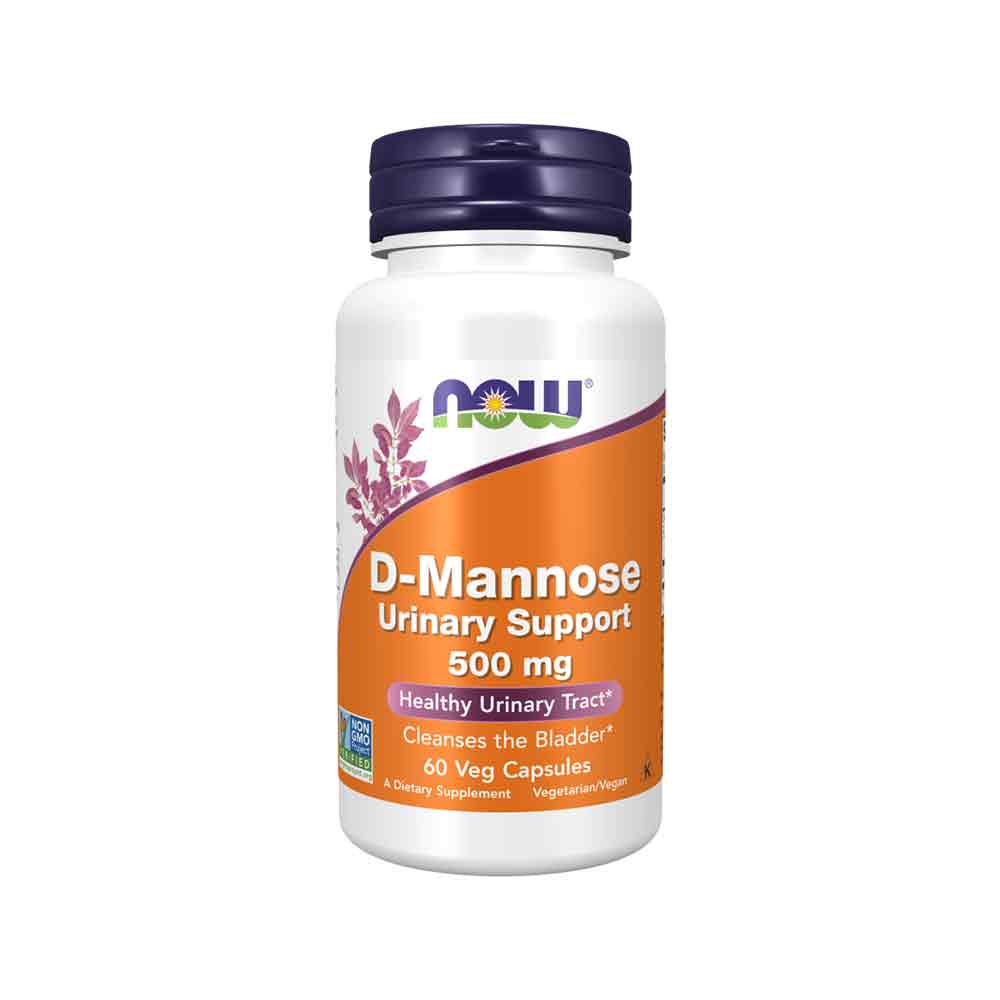 NOW Supplements, D-Mannose 500 mg, Non-GMO Project Verified, Healthy Urinary Tract*, 60 Veg Capsules - Bloom Concept