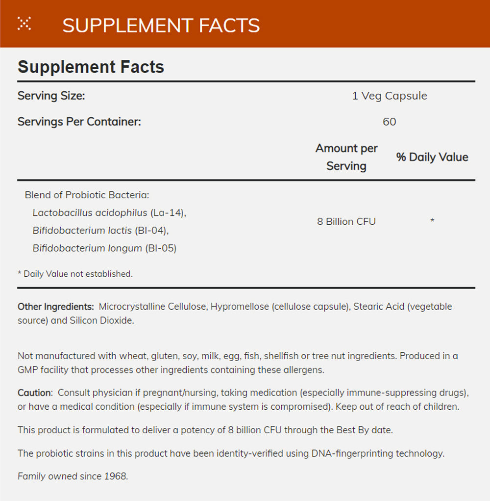 NOW Supplements, 8 Billion Acidophilus & Bifidus, Dairy, Soy and Gluten Free, Strain Verified, 60 Veg Capsules - Bloom Concept