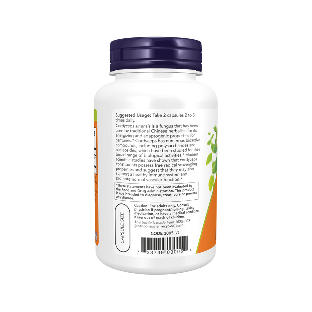 NOW Supplements, Cordyceps (Cordyceps sinensis)750 mg, Healthy Immune Support, 90 Veg Capsules - Bloom Concept