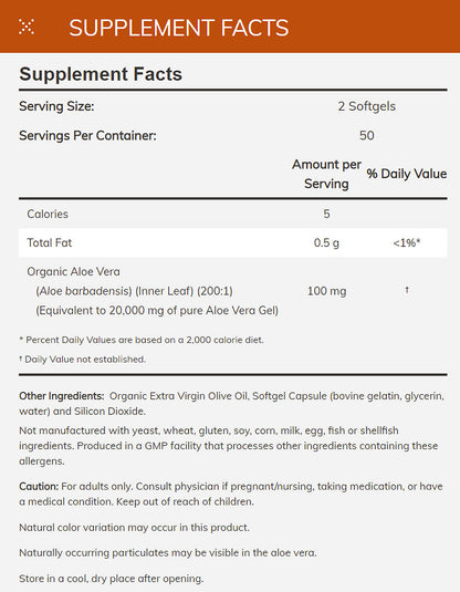 NOW Supplements, Aloe Vera (Aloe barbadensis) 10,000 mg, Supports Digestive Health*, 100 Softgels Vitamins &amp; Supplements NOW Foods USA